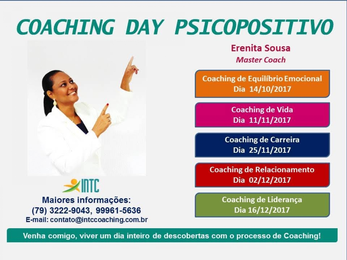 COACHING DAY PSICOPOSITIVO: Um rico programa de coaching em grupo, criado pelo INTC (Imagem: Divulgação)