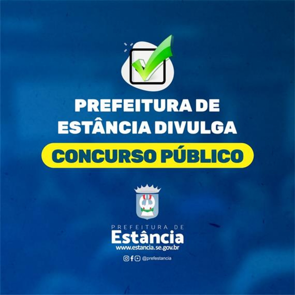 Prefeitura de Estância lança Edital de Concurso Público com oferta de 121 vagas (Imagem: Divulgação/ Prefeitura de Estância)