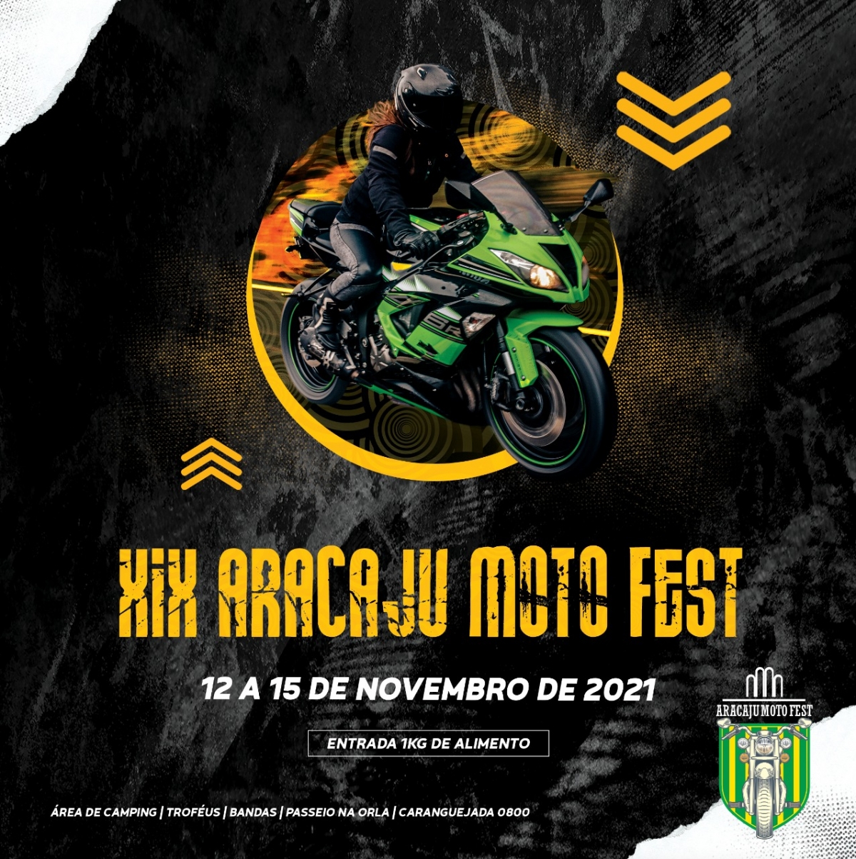 Aracaju Moto Fest será realizado de 12 a 15 de novembro (Imagem: Divulgação)