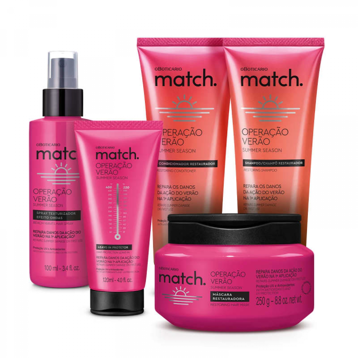 Match, marca especialista em cabelos do Boticário, promove descontos de até 40% em todas as linhas (Imagem: Divulgação/ O Boticário)