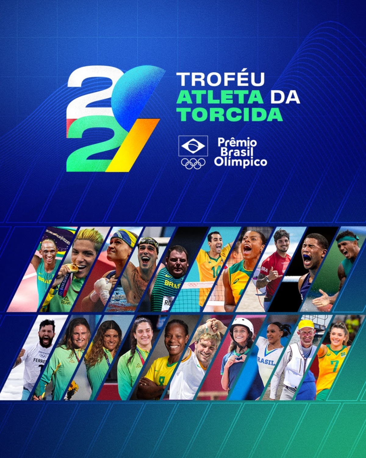 Está aberta a votação para o Atleta da Torcida do Prêmio Brasil Olímpico 2021 (Imagem: COB)