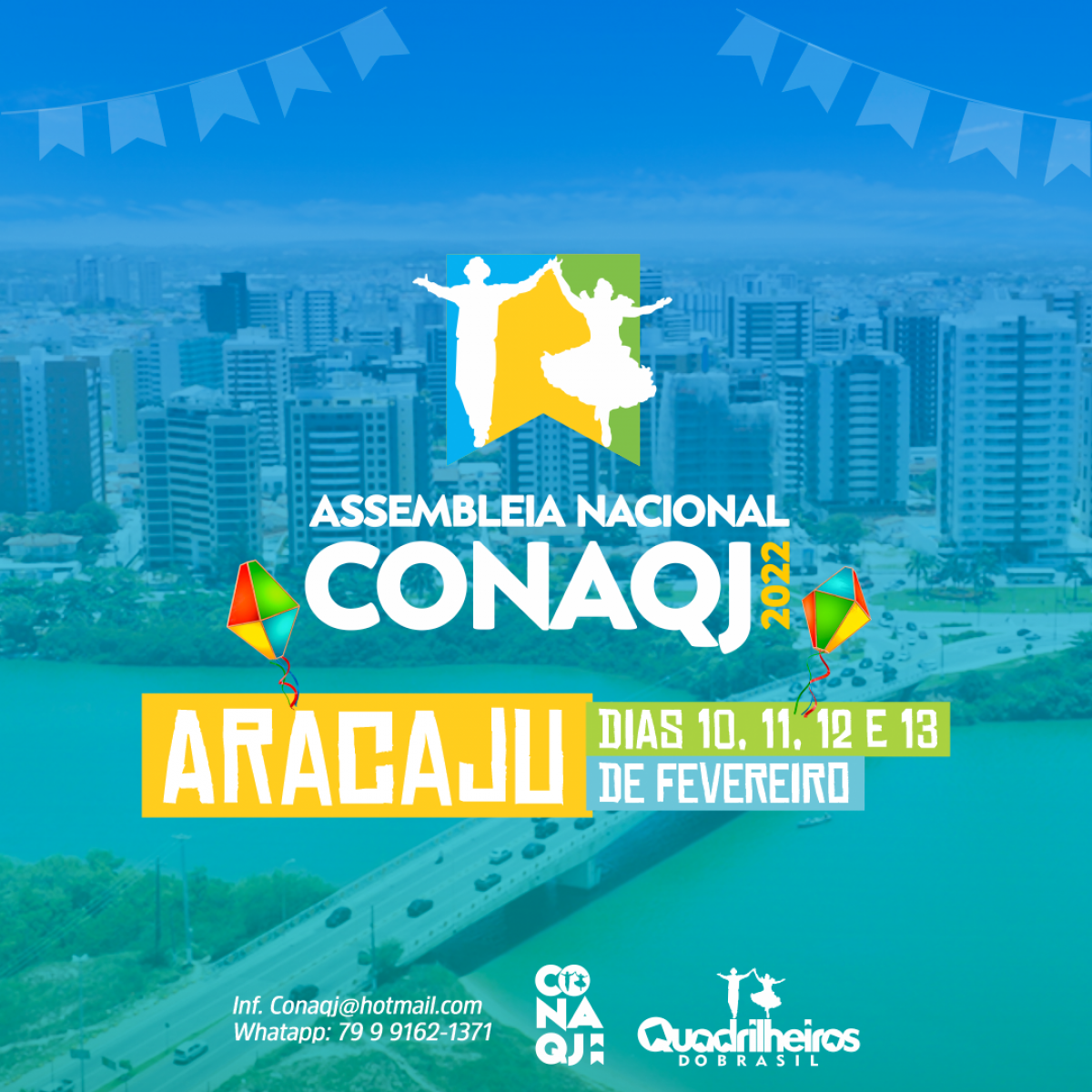 Aracaju sediará evento da Confederação Nacional de Quadrilhas Juninas entre os dias 10 e 13 de fevereiro (Imagem: Divulgação)