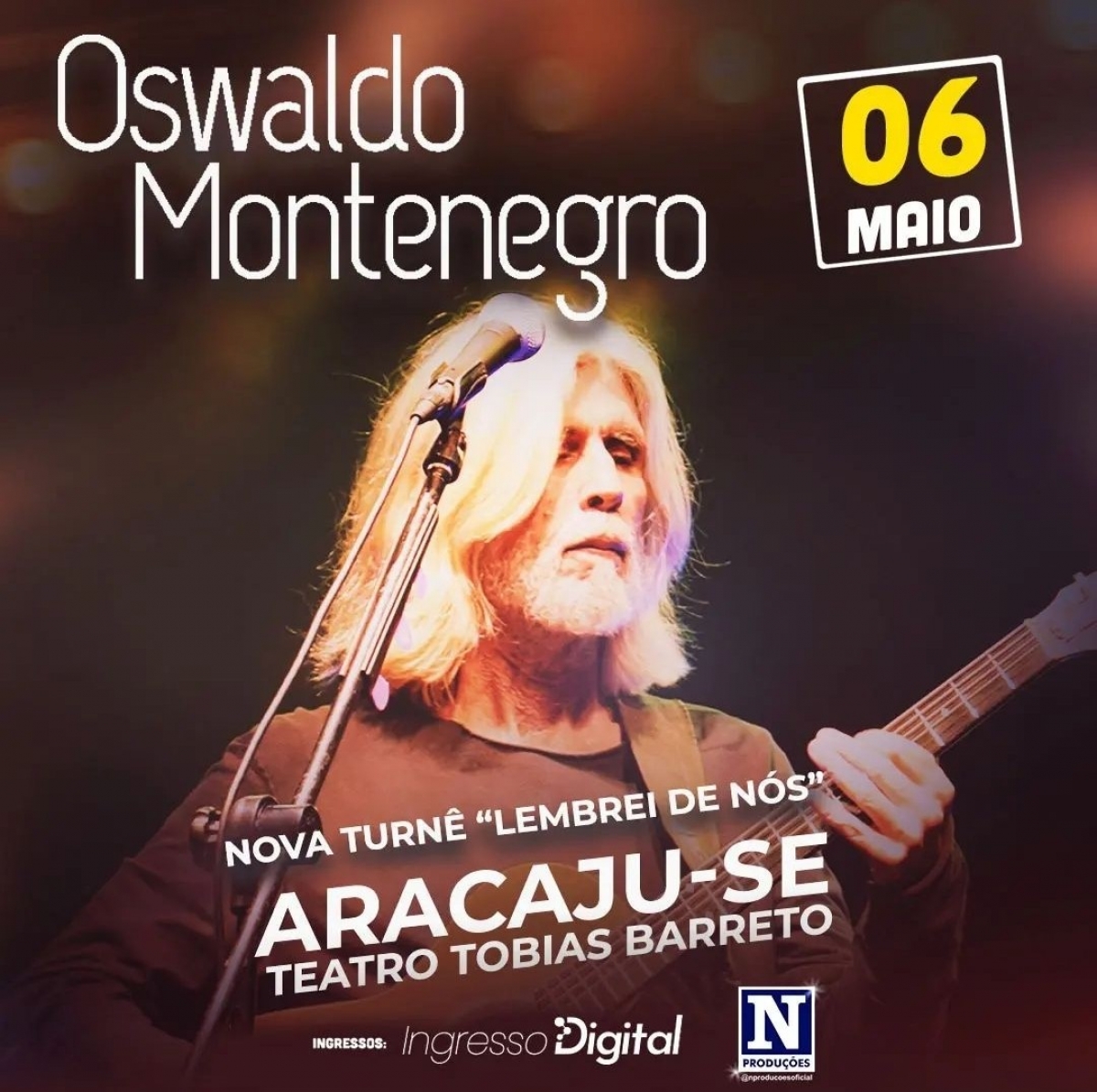 Oswaldo Montenegro - Nova turnê "Lembrei de Nós" (Imagem: Divulgação)