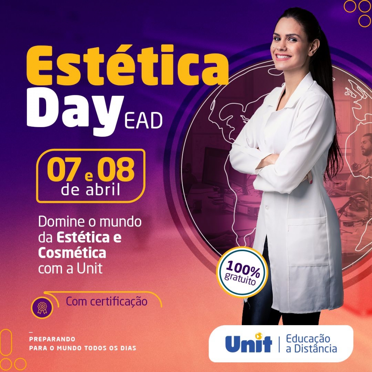Estética Day: Unit EAD promove imersão presencial gratuita (Imagem: Divulgação/ Unit)
