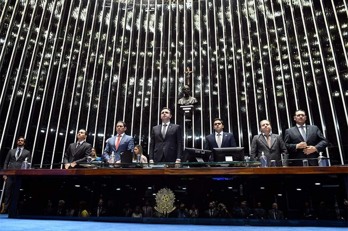 Em sessão solene, o Congresso Nacional promulgou a Emenda Constitucional 121 - Foto: Roque de Sá | Agência Senado