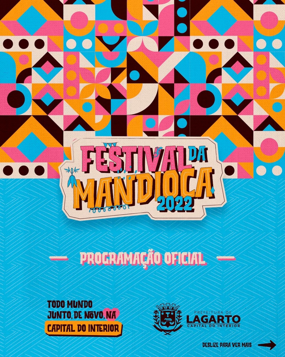 Prepare a "roupa de ir"! Prefeitura de Lagarto apresenta a Programação Oficial do Festival da Mandioca 2022 - Imagem: Divulgação | Prefeitura de Lagarto