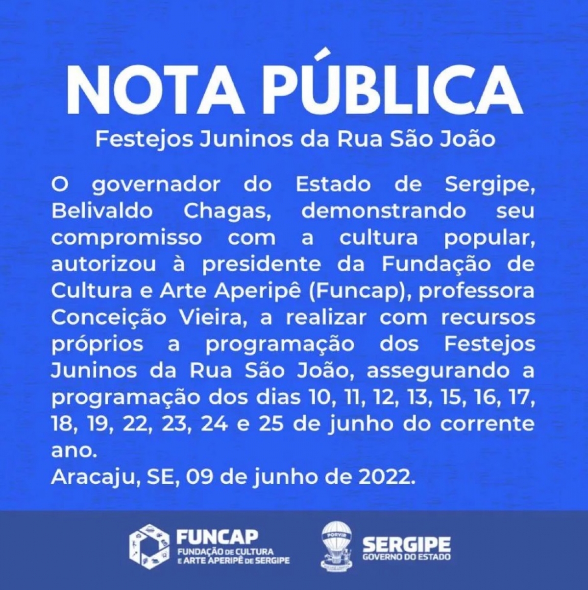 Festejos juninos da Rua São João serão retomados nesta sexta-feira,10/6 - Arte: Funcap
