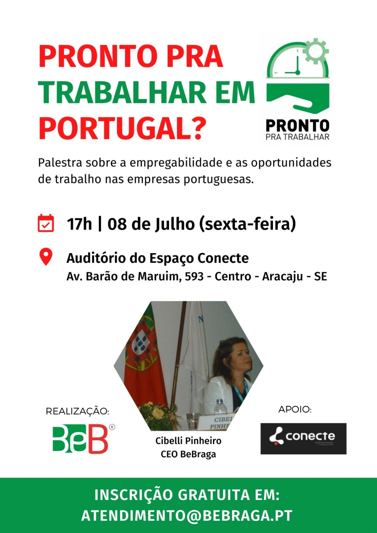 Sergipanos interessados em trabalhar em Portugal terão palestra gratuita nesta sexta-feira, 8/7  - Imagem: Divilgação