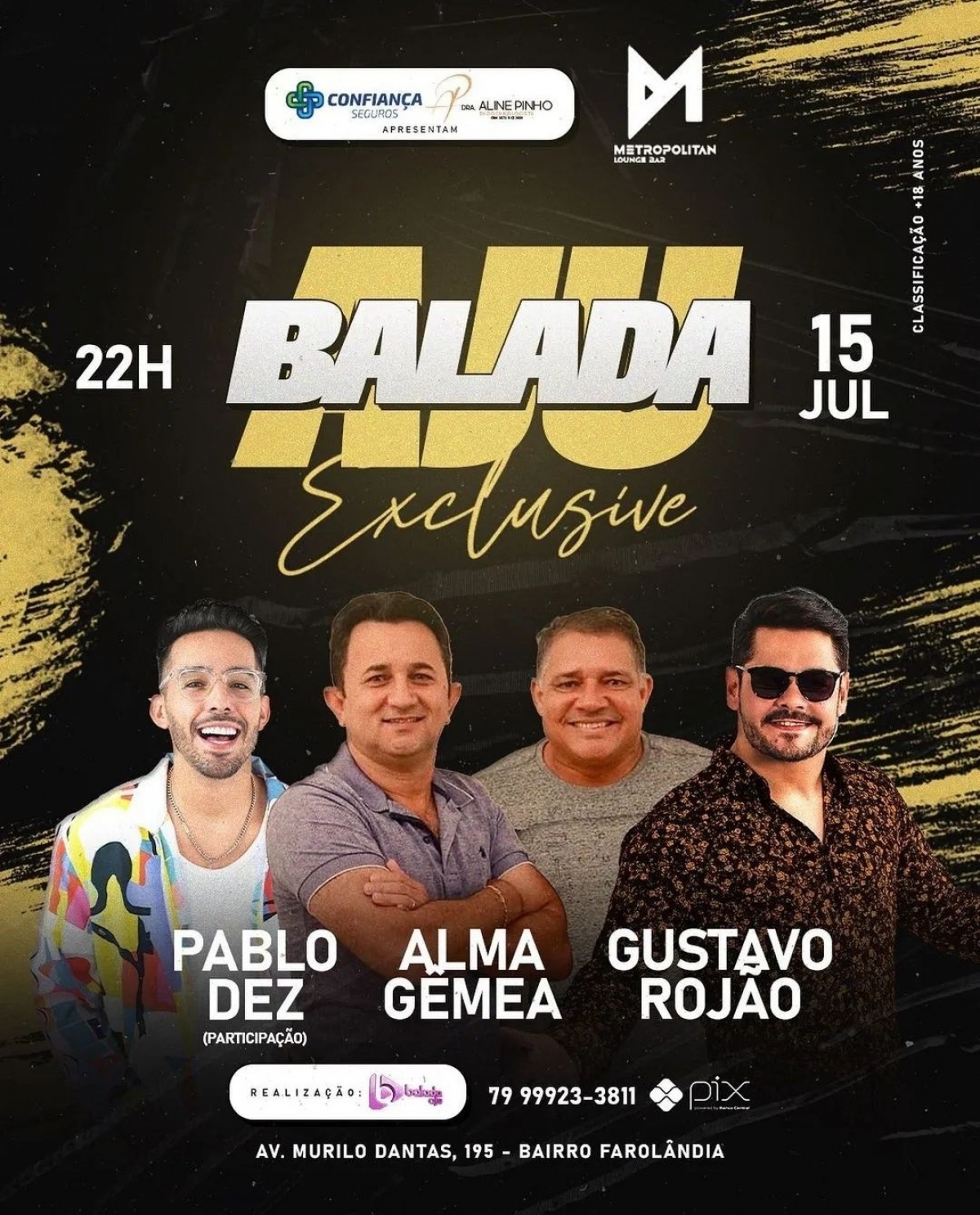 Balada Aju acontece no Metropolitan Bar - Imagem: Divulgação