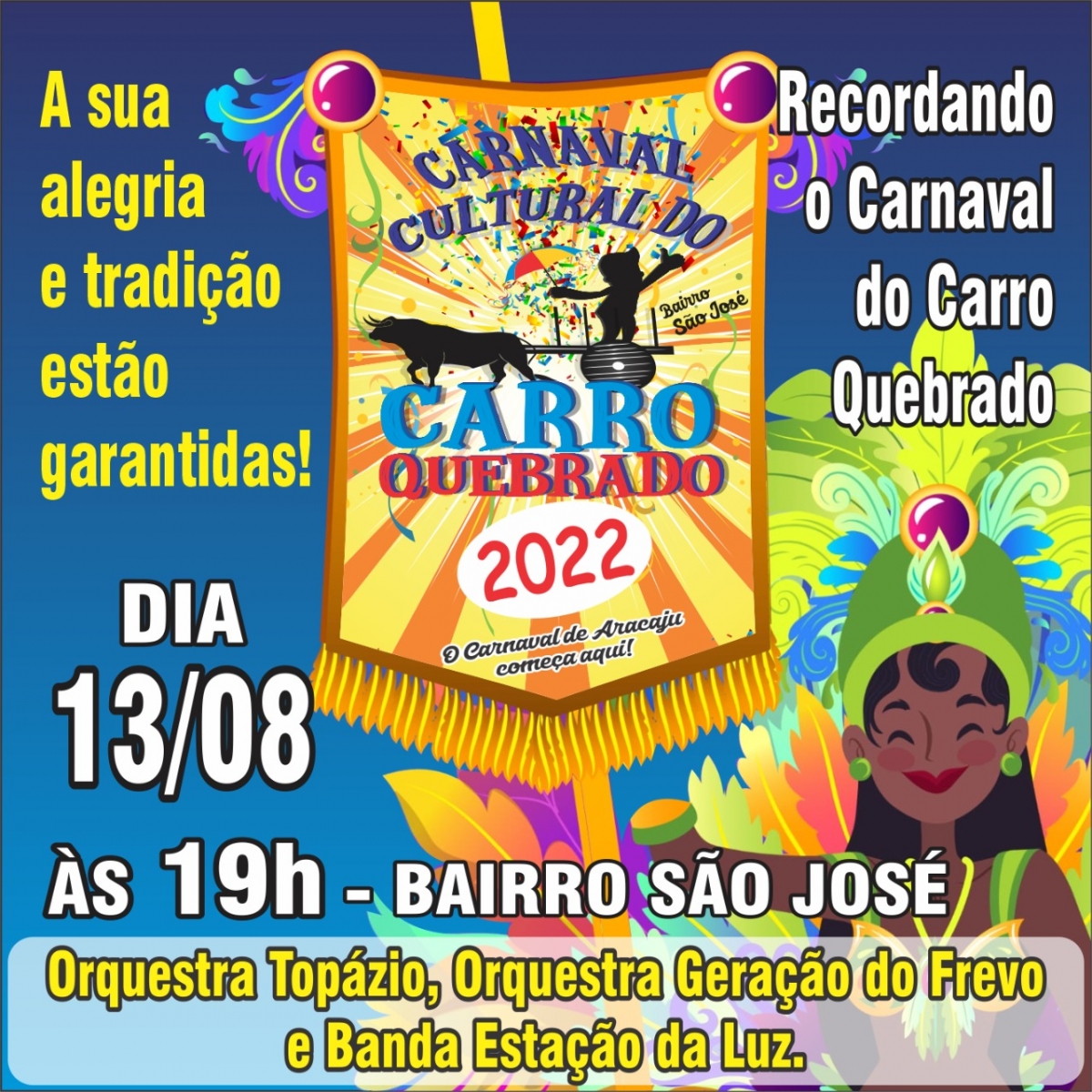 Carnaval do Carro Quebrado já tem programação - Imagem: Divulgação