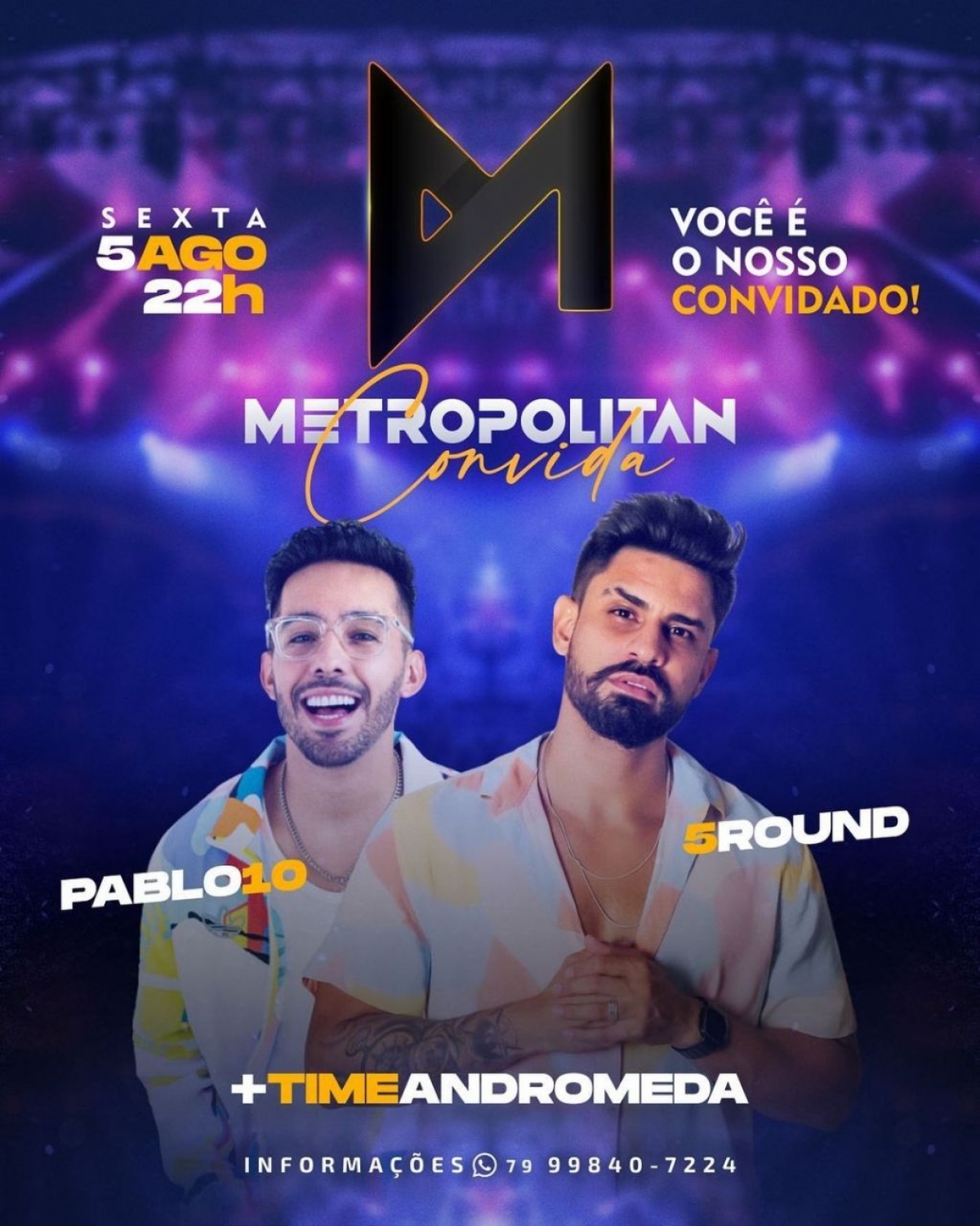 Pablo 10 e 5 Round serão as atrações desta sexta-feira no Metropolitan Bar - Imagem: Divulgação