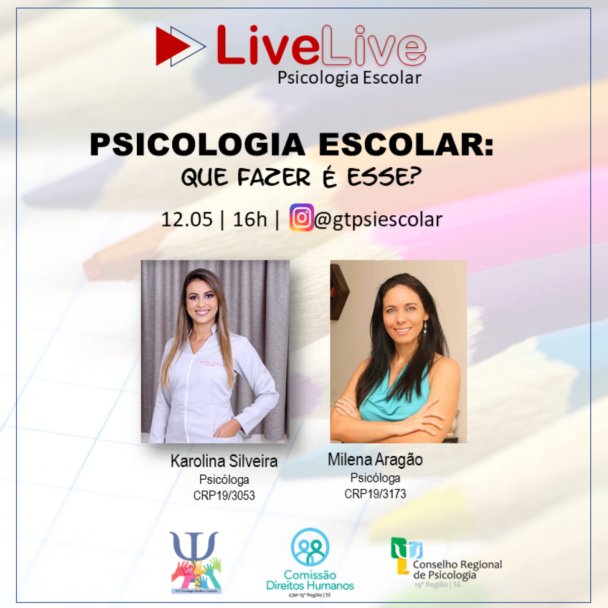 Live atuação do Psicólogo no Contexto Escolar