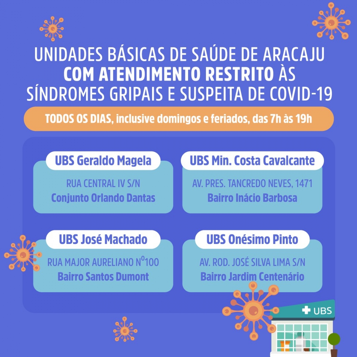 Horário De Funcionamento Das Ubs Com Atendimento Para Síndromes Gripais é Alterado A Partir 2998